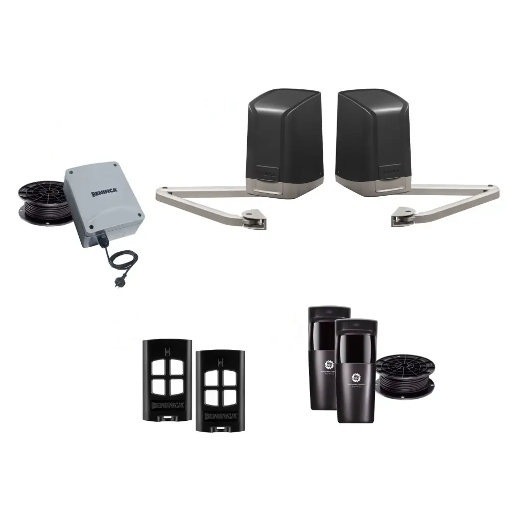 SAM Articulating Arm ITALIAN Low Voltage 24V Automatic Double Swing Driveway Gate Opener 24 Volt Kit Design for Trade Installers