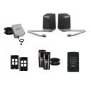 SAM Articulating Arm ITALIAN Low Voltage 24V Automatic Double Swing Driveway Gate Opener 24 Volt Kit Design with Keypad Pin Code