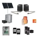 Remootio SAM Articulating Arm ITALIAN Solar Powered Automatic Double Swing Driveway Gate Opener 24 Volt Kit