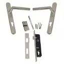 Black Gate Lock with Deadlatch Kit to Suit 40x40/50x50 Gate Tubing (SS304 Handle Set)