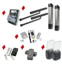 Double Swing Gate Automation Access Pro Kit Ultra Slim STYLO BD Channel Arm System with encoder Made In Italy