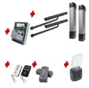 Double Swing Gate Automation Access Secure Kit Ultra Slim STYLO BD Channel Arm System with encoder Made In Italy