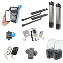 Double Swing Gate Automation Access Unlimited WiFi Bluetooth Kit Ultra Slim STYLO BD Channel Arm System with encoder Made In Italy