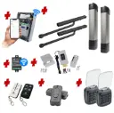 Double Swing Gate Automation Access Unlimited WiFi Bluetooth Kit Ultra Slim STYLO BD Channel Arm System with encoder Made In Italy