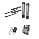 Double Swing Gate Automation Base Kit Ultra Slim STYLO BD Channel Arm System with encoder Made In Italy