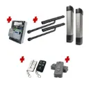 Double Swing Gate Automation Installer and Trade Kit Ultra Slim STYLO BD Channel Arm System with encoder Made In Italy