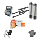 Double Swing Gate Automation Remootio Kit Ultra Slim STYLO BD Channel Arm System with encoder Made In Italy