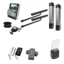 Double Swing Gate Automation Access Secure Kit Ultra Slim STYLO BD Channel Arm System with encoder Made In Italy