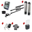 Double Swing Gate Automation Access Secure Kit Ultra Slim STYLO BD Channel Arm System with encoder Made In Italy