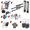 Double Swing Gate Automation Access Unlimited WiFi Bluetooth Kit Ultra Slim STYLO BD Channel Arm System with encoder Made In Italy