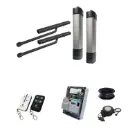 Double Swing Gate Automation Base Kit Ultra Slim STYLO BD Channel Arm System with encoder Made In Italy
