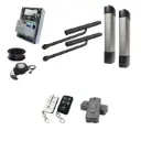 Double Swing Gate Automation Installer and Trade Kit Ultra Slim STYLO BD Channel Arm System with encoder Made In Italy