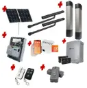 Solar Powered Double Swing Gate Automation Remootio Kit Ultra Slim STYLO BD Channel Arm System with encoder Made In Italy