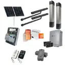 Solar Powered Double Swing Gate Automation Remootio Kit Ultra Slim STYLO BD Channel Arm System with encoder Made In Italy