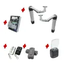 Double Swing Gate Automation Access Secure Kit Ultra Slim STYLO BS Articulating Arm System with encoder Made In Italy