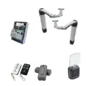 Double Swing Gate Automation Access Secure Kit Ultra Slim STYLO BS Articulating Arm System with encoder Made In Italy
