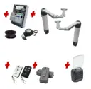 Double Swing Gate Automation Access Secure Kit Ultra Slim STYLO BS Articulating Arm System with encoder Made In Italy