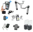 Double Swing Gate Automation Access Unlimited WiFi Bluetooth Kit Ultra Slim STYLO BS Articulating Arm System with encoder Made In Italy