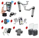 Double Swing Gate Automation Access Unlimited WiFi Bluetooth Kit Ultra Slim STYLO BS Articulating Arm System with encoder Made In Italy