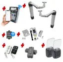 Double Swing Gate Automation Access Unlimited WiFi Bluetooth Kit Ultra Slim STYLO BS Articulating Arm System with encoder Made In Italy