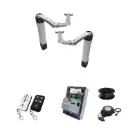 Double Swing Gate Automation Base Kit Ultra Slim STYLO BS Articulating Arm System with encoder Made In Italy