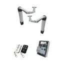 Double Swing Gate Automation Base Kit Ultra Slim STYLO BS Articulating Arm System with encoder Made In Italy