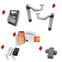 Double Swing Gate Automation Remootio Kit Ultra Slim STYLO BS Articulating Arm System with encoder Made In Italy