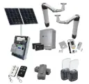 Solar Powered Double Swing Gate Automation Access Pro Kit Ultra Slim STYLO BS Articulating Arm System with encoder Made In Italy