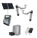 Solar Powered Double Swing Gate Automation Base Kit Ultra Slim STYLO BS Articulating Arm System with encoder Made In Italy