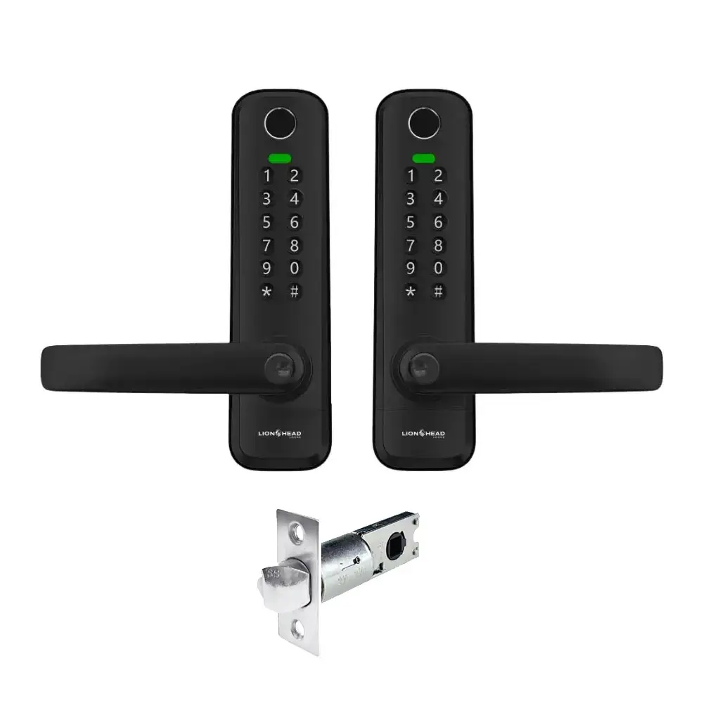 Cottesloe Slimline Gate Lock (Double Sided Keypad Version) Digital Entrance Lock with Mobile APP (Bluetooth, Fingerprint, EM Card) IP65 Front Side Weather Resistance (60/70 Tubular Backset Version)