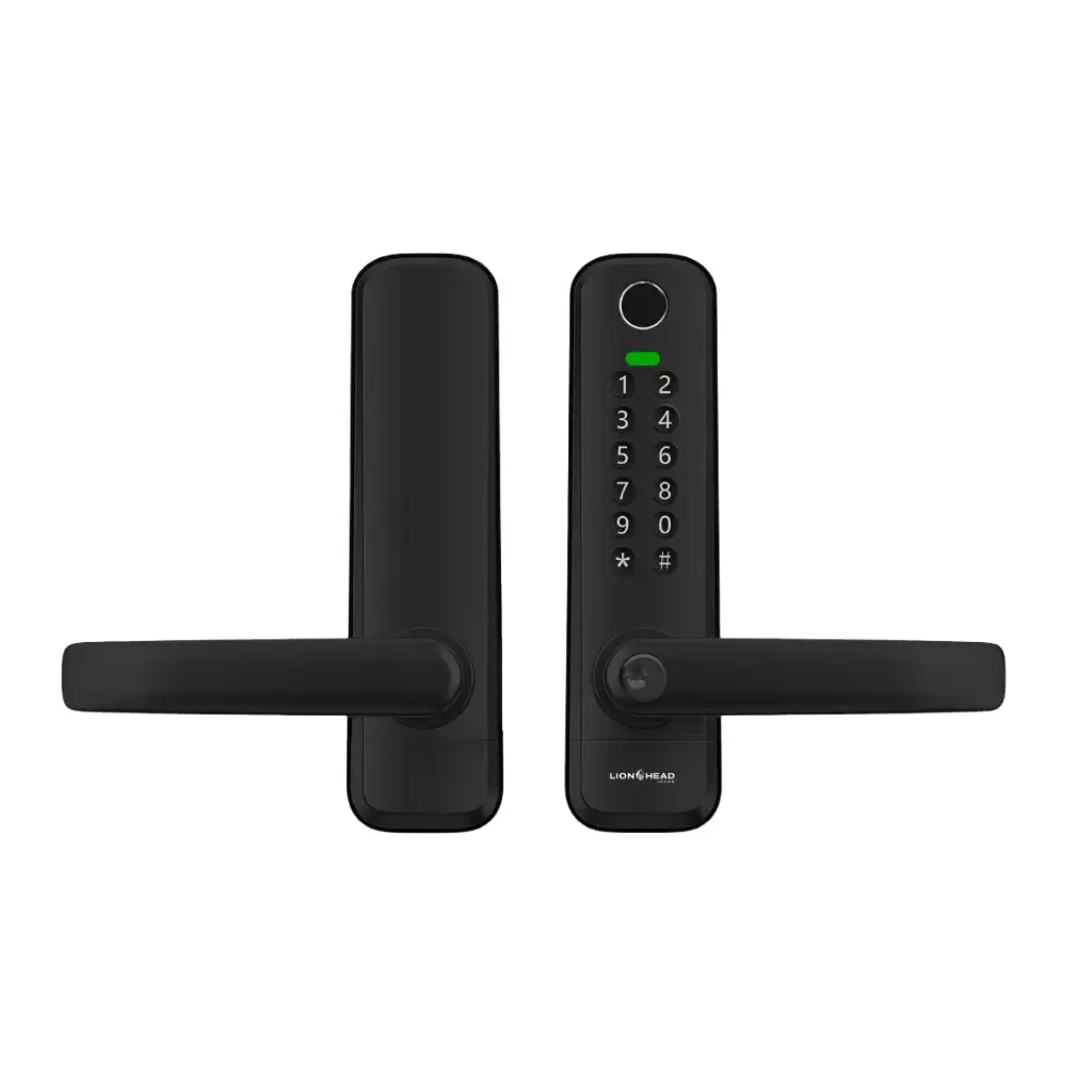 Cottesloe Slimline Gate Lock (Single Sided Keypad Version - Lever Exit) Digital Entrance Lock with Mobile APP (Bluetooth, Fingerprint, EM Card) IP65 Front Side Weather Resistance