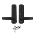Cottesloe Slimline Gate Lock (Single Sided Keypad Version - Lever Exit) Digital Entrance Lock with Mobile APP (Bluetooth, Fingerprint, EM Card) IP65 Front Side Weather Resistance (60/70 Backset Latch Version)