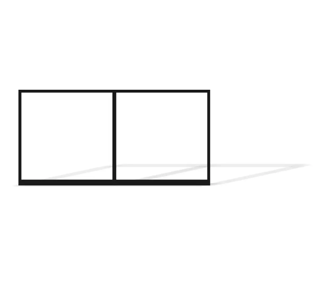 3570mm x 1500mm Cladding Driveway Gate Frame (Internal/External Cladding) (Satin Black Powder Coat)