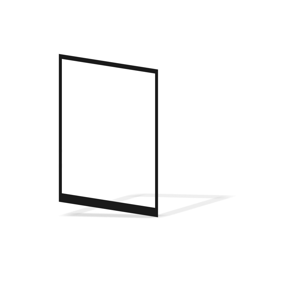880mm x 1800mm Cladding Pedestrian Gate Frame (Internal/External Cladding) (Satin Black Powder Coat)
