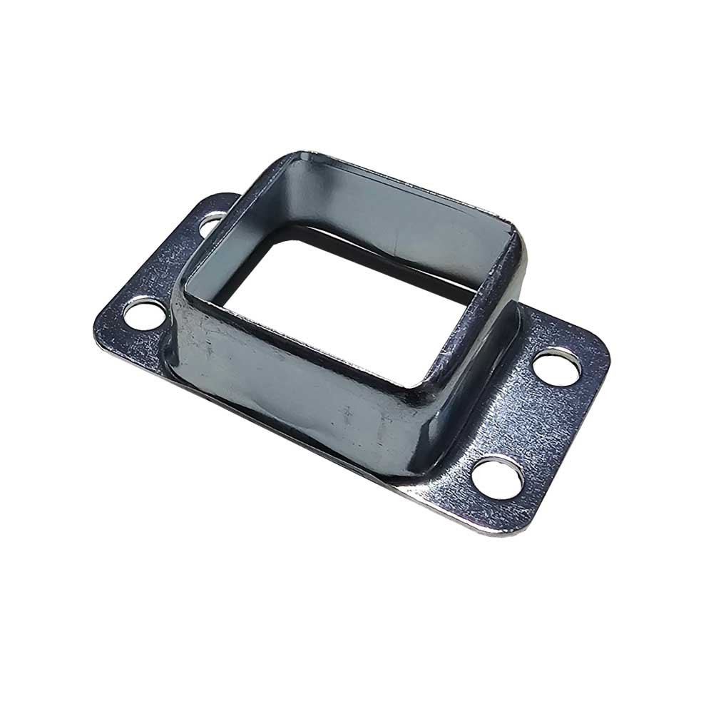 Fencing Bracket/Socket 40x40 Steel 4 Fixing Lug (Zinc Plated)