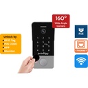 Mobile APP Intercom WiFi and POE Wide Angle 160 Degrees with Keypad and RFID Reader