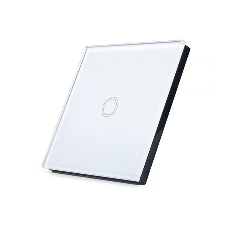 Wireless Indoor Touch Sensitive Button White Gloss Acrylic - Remote Receiver Compatible Version