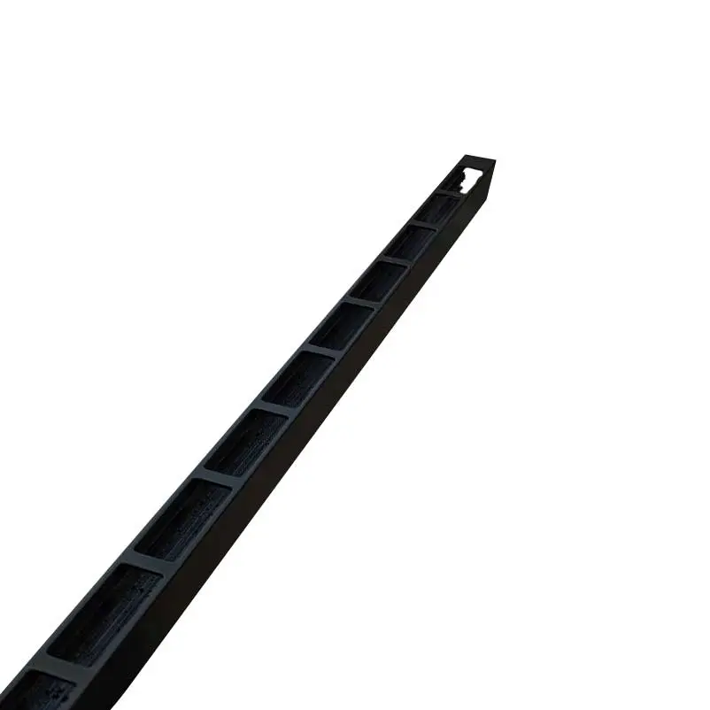 1800mm Punched Channel Satin Black (65x16 Punch) (Per Unit)