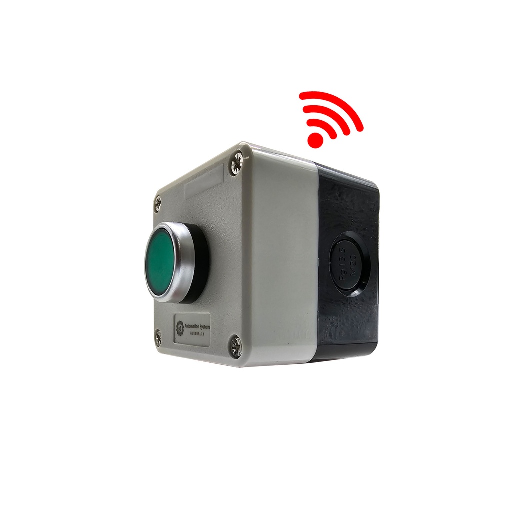 WIRELESS Weatherproof Momentary Press Push Button for Automatic Gates, Boom Barriers, Garage Doors, Machinery NO and NC Circuit