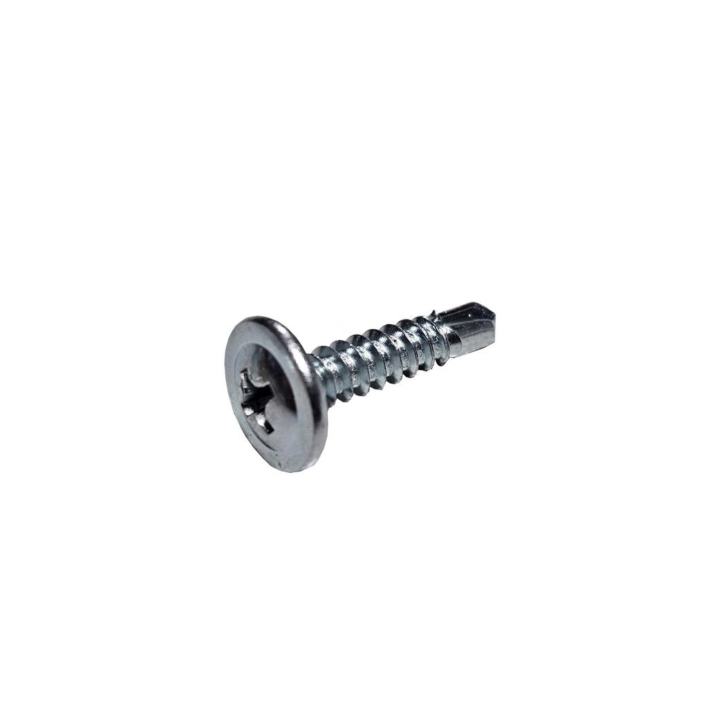 4mm x 19mm Self Drilling Wafer Head Phillips Screws Zinc (100 Pack)