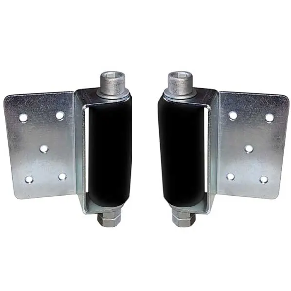 Pair of 100mm Independent Sliding Gate Top Nylon Guide Roller (Black) M14 Through Bolt