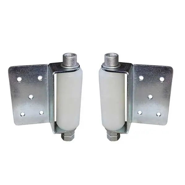 Pair of 100mm Independent Sliding Gate Top Nylon Guide Roller (White) M14 Through Bolt