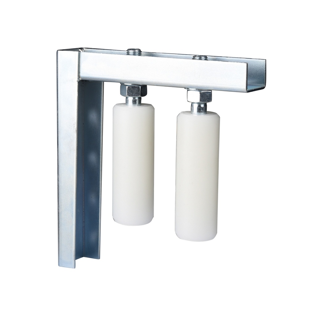 150mm Roller Set with 210mm LONG Anotec Silver Powder Coated Bracket Sliding Gate Upper Roller Guide Kit
