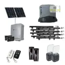 Titan 2410 Solar Powered Automatic Sliding Driveway Gate Opener 24 Volt Kit FAST Heavy Duty POWERFUL Design with TWO Keypads Entry Exit