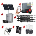 Titan 2410 Solar Powered Automatic Sliding Driveway Gate Opener 24 Volt Kit FAST Heavy Duty POWERFUL Design with Wifi Mobile App Control and Keypad Entry Exit