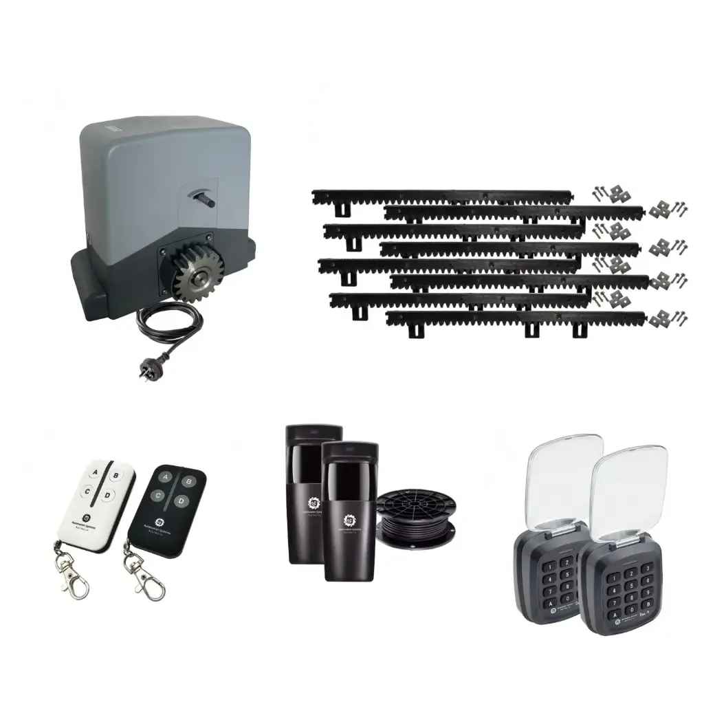 Titan 1000 240V Automatic Sliding Driveway Gate Opener Kit with TWO Keypads