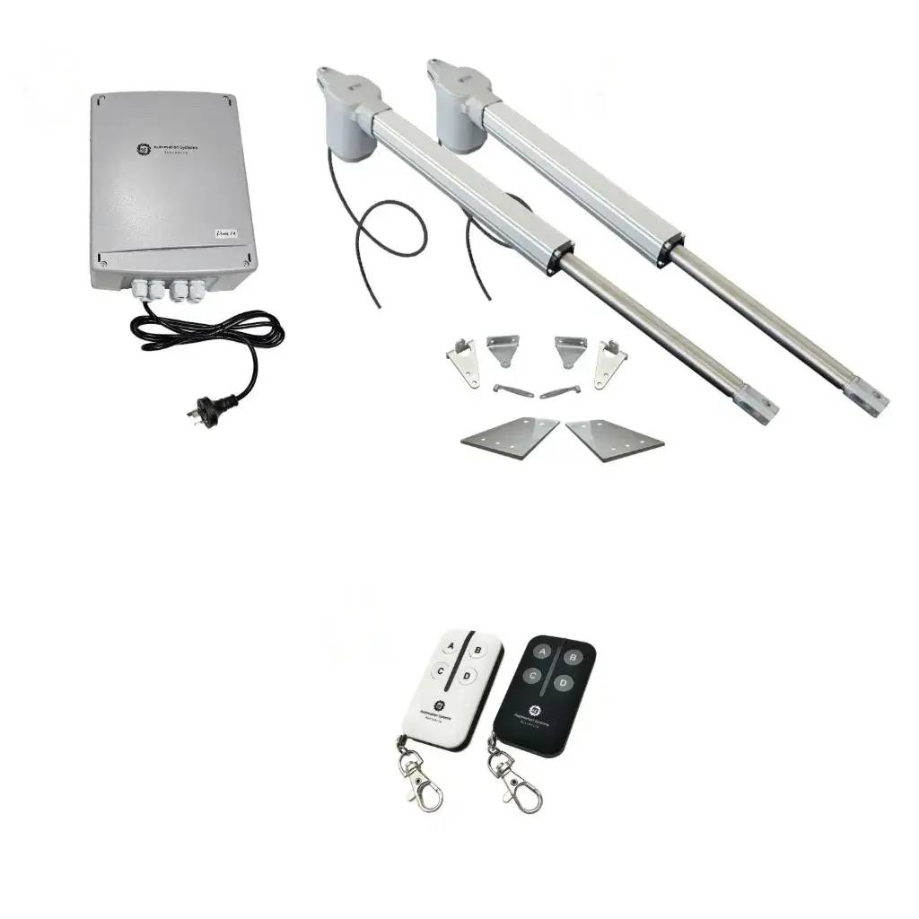 Viper 5 Long Stroke ITALIAN Electric 24V Low Voltage Automatic Double Swing Driveway Gate Opener Kit ROBUST Heavy Duty Design BASE KIT