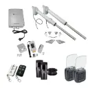 Viper 5 Long Stroke ITALIAN Electric 24V Low Voltage Automatic Double Swing Driveway Gate Opener Kit ROBUST Heavy Duty Design with TWO Keypads Entry Exit