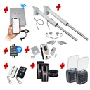 Viper 5 Long Stroke ITALIAN Electric 24V Low Voltage Automatic Double Swing Driveway Gate Opener Kit ROBUST Heavy Duty Design with Wifi Mobile App Control and Keypad Entry Exit