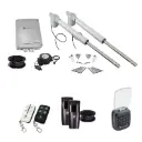 Viper 5 Long Stroke ITALIAN Low Voltage 24V Automatic Double Swing Driveway Gate Opener 24 Volt Kit ROBUST Heavy Duty Design with Keypad Pin Code